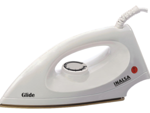 Inalsa Glide 1000-Watt Electric Dry Iron (White/Purple)