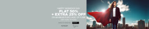 Jabong Women's Day Offer - Get 50% off on Women's clothing + Extra 25% Discount