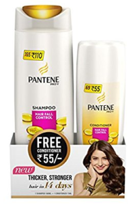 Pantene Hair Fall Control Shampoo, 180ml with Hair Fall Control Conditioner, 75ml