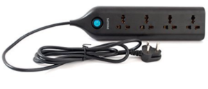 Philips 6A 4 Way Spike and Surge Guard (Black)