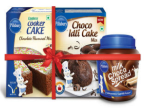 Pillsbury Choco Idli Cake,Cooker Cake mix & milk Chocolate spread (Combo)