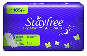 Stayfree Dry-Max All Night Ultra-Thin with Wings - X- Large (14 Pads)