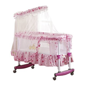 Toyhouse Baby Cradle with Rocking Function Pink at rs.4,399