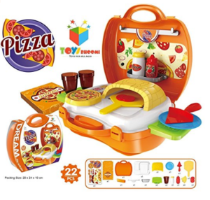 Toys Bhoomi Kids Bring Along Pizza Oven Suitcase Set - 22 Pieces at rs.448