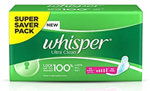 Whisper Ultra Clean -XL Wings (30 Pads)