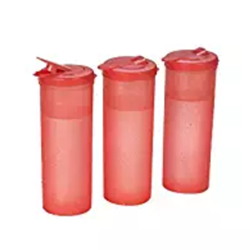 All Time Plastics Freeze Bottle Set, 1 Litre, Set of 3, Red