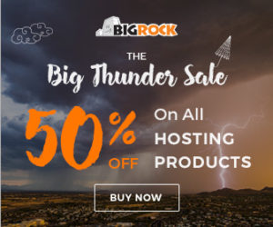 BigRock Get flat 50% off on all Hosting Products