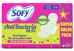 Sofy Body Fit Anti Bacteria Sanitary Napkins - XL (Pack of 54)