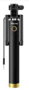 iVoltaa Cable Selfie Stick (Black)