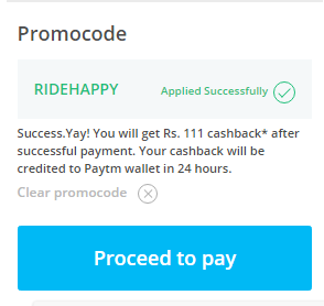 paytm RIDEHAPPY Code