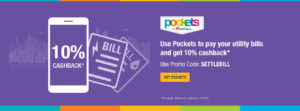 ICICI Pockets- Get flat 10% cashback on paying Utility bill payments