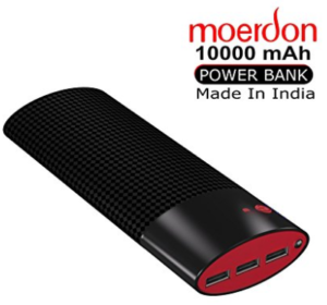 MOERDON 10000mAH Power Bank (Black&Red)