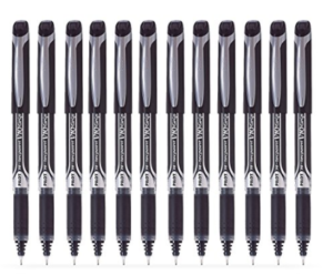 Pilot Hi Techpoint V10 Grip Pen, Black - Pack of 12