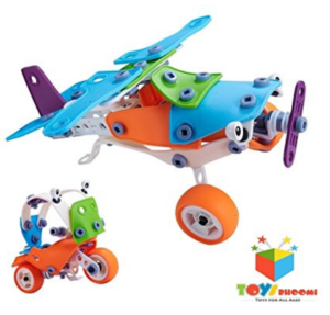 Toys Bhoomi 2 IN 1 Take-Apart 3D Model Airplane & Motorcycle Assembly at rs.1,000