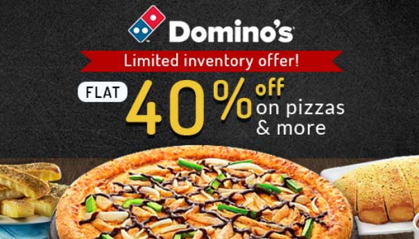 dominos voucher at flat 40% off littleapp