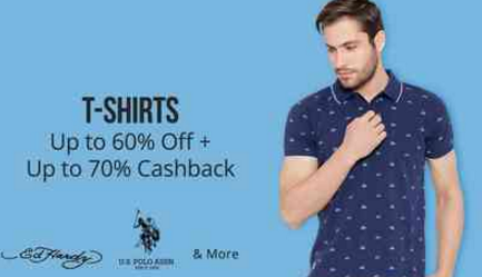 paytmmall t shirts upto 60% off