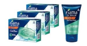 Fiama Energizing Sport Gel Bar 3X125Gm + Fiama Clear Skin Face Wash