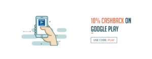 Freecharge- Get flat 10% Cashback on buying Google Play Credits