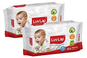 Paraben Free Baby Wet Wipes with Aloe Vera (80 Wipes, Pack of 2, 160 Sheets)