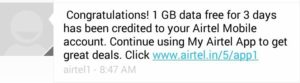 MyAirtel App- Get 1 GB 4G data1