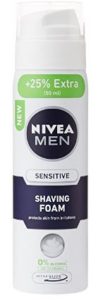 Nivea Men Sensitive Shaving Foam, 200ml + 50ml Extra (25% Free) = 250ml