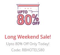 Redbus- Get flat 80% Off on Hotel Booking