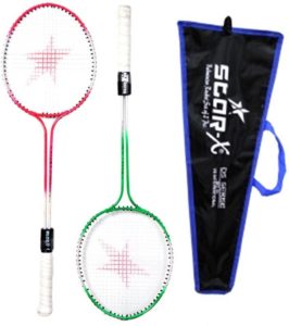 Star X multi-double shaft G4 strung (Red, Green, Black, Weight - 350 g) 212 flipkart