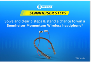 amazon app only contest answer 9 questions and win sennheiser headphones check all answers