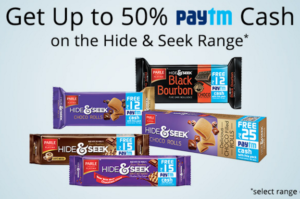 hide and seek paytm cash offer upto 50%