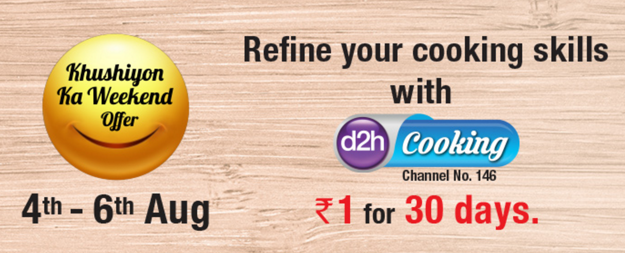 videocon d2h smart cooking at re.1