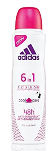 Adidas 6 in 1 Deodorant for Female, 150ml