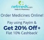 Netmeds- Get Flat 20% off via paytm