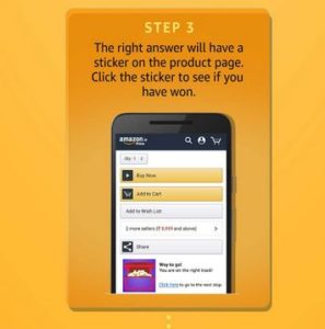 amazon app treasure hunt step 3 find the sticker and win free 28 sep