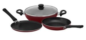 Flipkart SmartBuy Cookware Set of 3 (Aluminium)