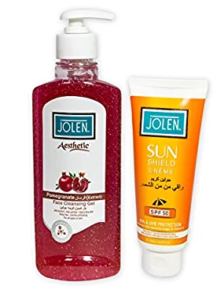 Jolen Summer Combo - (Aesthetic Pomegranate Cleansing Gel + UV Sunscreen SPF 50)