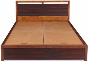 Pepperfry - Buy Tiara Queen Size Bed in Brown Finish by @Home at Rs 27,900