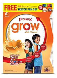 Protinex Grow – 400 g (Malt) with Free (Faber Castell Sketch Pen Set 15)