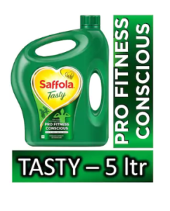 Saffola Tasty Blended Edible Oil - 5lit Pet Jar at rs.371