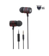 Ant Audio W54RB In Ear Wired Headphones with Mic (Red-Black)