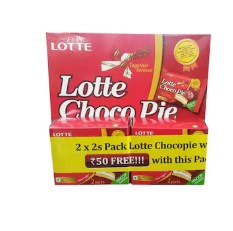 Lotte Choco Pie 28G Pack Of 12 1Pc (Free 2 Packs of 28G )