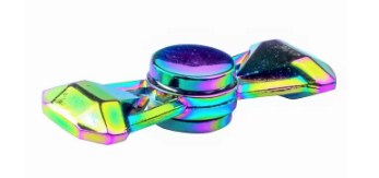 Sirius Toys Crazy Metal - Fidget Spinner - Rainbow Electroplating Metal (Silver)