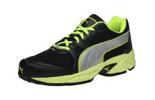 Puma Men's Strike Fashion II DP Black and Lime Green Running Shoes