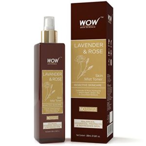 WOW Lavender and Rose Skin Mist Toner - No Parabens and Sulphates - 200ml Rs 49 only amazon