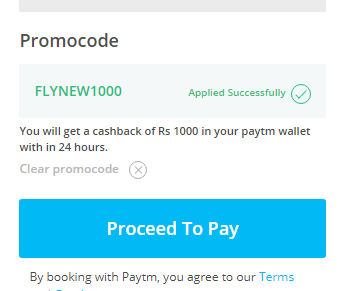 flynew1000 paytm flight code