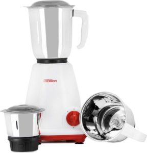 Billion Fast Grind MG121 500 W Mixer Grinder (White, 3 Jars) at Rs 1149 only flipkart