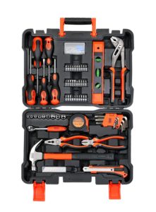 Black Plus Decker BMT154C Professional Hand Tool Kit (Orange and Black, 154-Pieces)