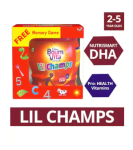 Bournvita Lil Champs 500g Jar with Free Memory game at rs.192