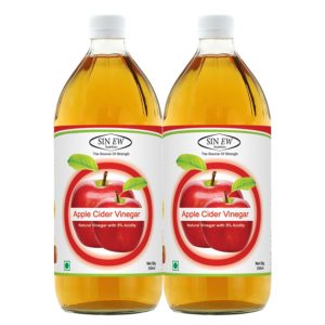 Buy Sinew Nutrition Raw Apple Cider Vinegar – 350ml (Pack of 2) for Rs.155 only