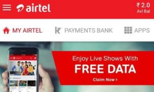 My Airtel app 10 gb data free every month for 6 months doanload airtel tv app