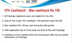 Payzapp- Get Flat 15% Cashback